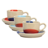 GIRO Cappuccino Cups & Saucers 150ml Set of 6