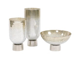 Round Grotto Glass Footed Bowl