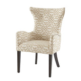 [Set of 2] High Wingback Style Armed Dining Chair *