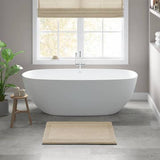 100% Cotton Tufted 3000 Gsm Reversible Bath Rug, Natural