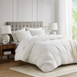 Waffle Weave Textured Duvet Cover Set, White