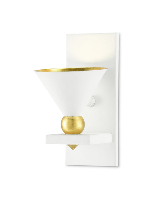 Moderne White Wall Sconce