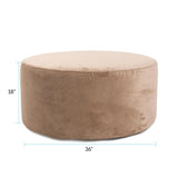 Universal Round Ottoman Cover- Pana Sand