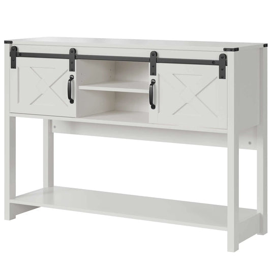 Farmhouse Entryway Table with Storage, 46" Console Table