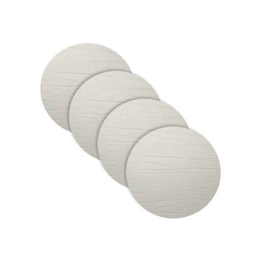 Strata Leather Silver Placemat - Round 13"- Set of 4