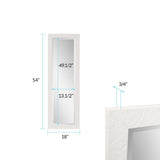 Stucco Dressing Mirror - White