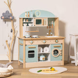 Robud Wooden Kids Kitchen PlaySet Series - Green and Gold
