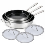 6-Piece Frying Pan + Lid Set