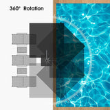 PURPLE LEAF Large Square Patio Cantilever Umbrella With Base for Garden Pool Porch