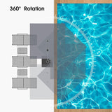 PURPLE LEAF Large Square Patio Cantilever Umbrella With Base for Garden Pool Porch
