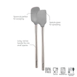 Flex-Core® Mini Spatula + Spoonula with Stainless Steel Handle