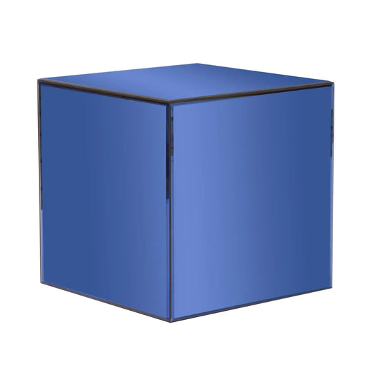 Blue Mirrored Cube Table