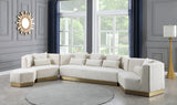 Marquis Contemporary Velvet Sofa with Brushed Gold Base – Cozy Luxury for Modern Living Spaces