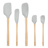 Flex-Core® Silicone and Wood Spatulas - Set of 5
