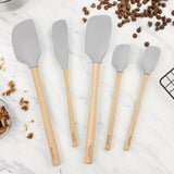 Flex-Core® Silicone and Wood Spatulas - Set of 5