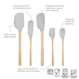 Flex-Core® Silicone and Wood Spatulas - Set of 5