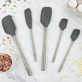 Flex-Core® Silicone and Stainless Steel Spatulas - Set of 5