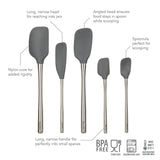 Flex-Core® Silicone and Stainless Steel Spatulas - Set of 5