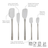 Flex-Core® Silicone and Stainless Steel Spatulas - Set of 5