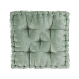 Tufted Chenille Square Floor Pillow Cushion, Desert Sage