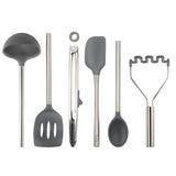 Silicone and Stainless Steel Utensils - Set of 6