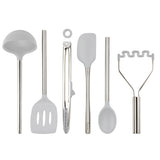 Silicone and Stainless Steel Utensils - Set of 6