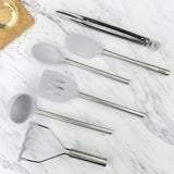 Silicone and Stainless Steel Utensils - Set of 6