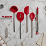 Silicone and Stainless Steel Utensils - Set of 6