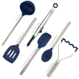 Silicone and Stainless Steel Utensils - Set of 6