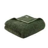 Soft Cozy Winter Cottage Berber Blanket, Green