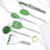 Silicone and Stainless Steel Utensils - Set of 6