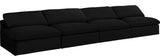 Serene Deluxe Comfort Modular Sofa with Soft Textured Fabric and Overstuffed Feather Cushions