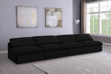 Serene Deluxe Comfort Modular Sofa with Soft Textured Fabric and Overstuffed Feather Cushions