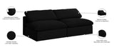 Serene Deluxe Comfort Modular Sofa with Soft Textured Fabric and Overstuffed Feather Cushions