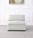 Serene Modular Deluxe Comfort Armless Chair with Cloud-Like Cushions for Stylish Relaxation
