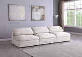 Serene Deluxe Comfort Modular Sofa with Soft Textured Fabric and Overstuffed Feather Cushions
