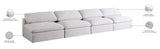 Serene Deluxe Comfort Modular Sofa with Soft Textured Fabric and Overstuffed Feather Cushions