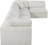 Serene Modular Sectional Sofa: Luxurious Black Linen Fabric & Plush Comfort for Modern Living Spaces