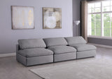 Serene Deluxe Comfort Modular Sofa with Soft Textured Fabric and Overstuffed Feather Cushions