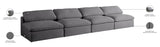 Serene Deluxe Comfort Modular Sofa with Soft Textured Fabric and Overstuffed Feather Cushions