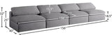 Serene Deluxe Comfort Modular Sofa with Soft Textured Fabric and Overstuffed Feather Cushions