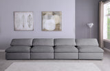 Serene Deluxe Comfort Modular Sofa with Soft Textured Fabric and Overstuffed Feather Cushions