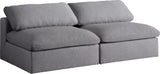 Serene Deluxe Comfort Modular Sofa with Soft Textured Fabric and Overstuffed Feather Cushions