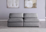 Serene Deluxe Comfort Modular Sofa with Soft Textured Fabric and Overstuffed Feather Cushions
