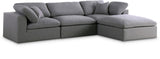 Serene Modular Sectional with Soft Black Linen Fabric and Cloud-Like Comfort for Stylish Living