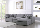 Serene Modular Sectional with Soft Black Linen Fabric and Cloud-Like Comfort for Stylish Living