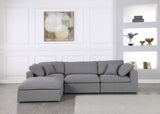 Serene Modular Sectional with Soft Black Linen Fabric and Cloud-Like Comfort for Stylish Living