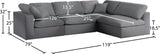 Serene Modular Sectional with Soft Black Linen Fabric and Cloud-Like Comfort for Stylish Living