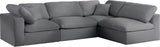 Serene Modular Sectional with Soft Black Linen Fabric and Cloud-Like Comfort for Stylish Living