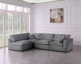 Serene Modular Sectional with Soft Black Linen Fabric and Cloud-Like Comfort for Stylish Living